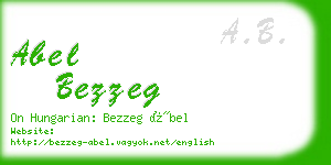 abel bezzeg business card